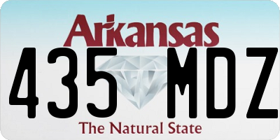 AR license plate 435MDZ