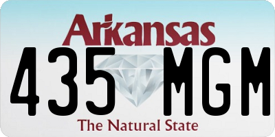AR license plate 435MGM