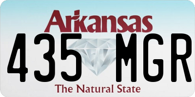 AR license plate 435MGR