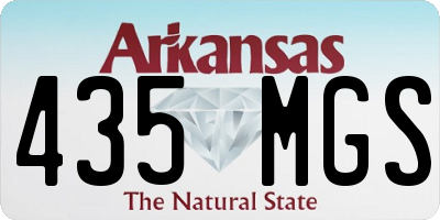 AR license plate 435MGS