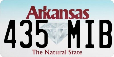 AR license plate 435MIB