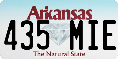 AR license plate 435MIE
