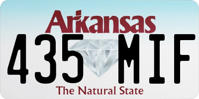 AR license plate 435MIF