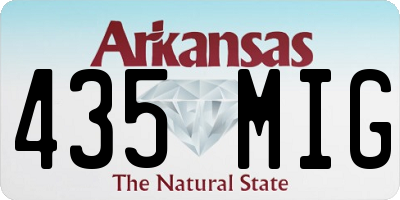 AR license plate 435MIG