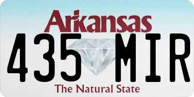 AR license plate 435MIR