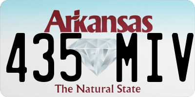 AR license plate 435MIV