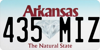 AR license plate 435MIZ
