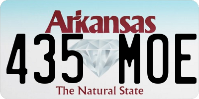 AR license plate 435MOE