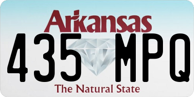 AR license plate 435MPQ