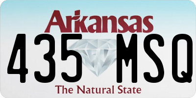 AR license plate 435MSQ
