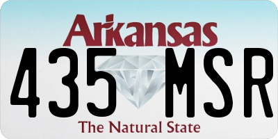 AR license plate 435MSR