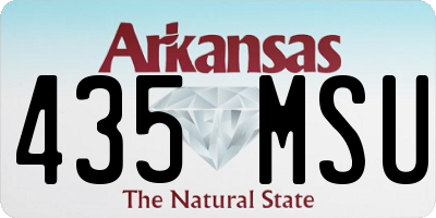 AR license plate 435MSU