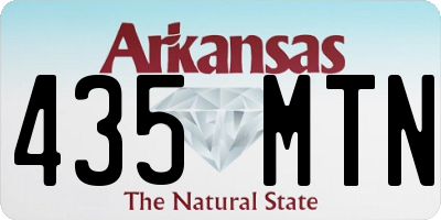 AR license plate 435MTN