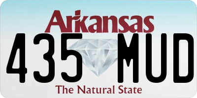 AR license plate 435MUD