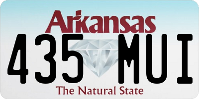 AR license plate 435MUI