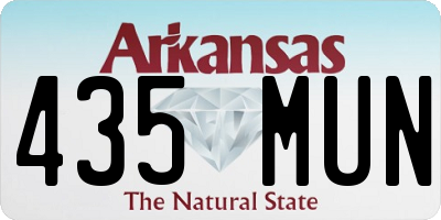 AR license plate 435MUN
