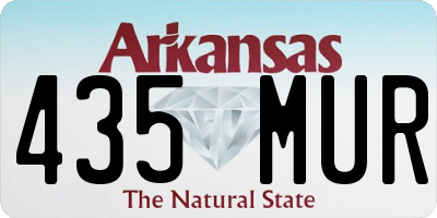 AR license plate 435MUR