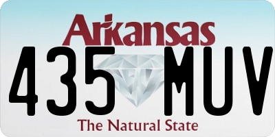 AR license plate 435MUV