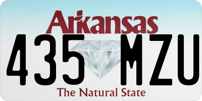 AR license plate 435MZU