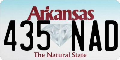 AR license plate 435NAD