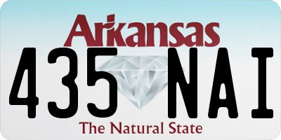 AR license plate 435NAI