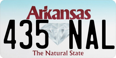 AR license plate 435NAL