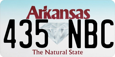 AR license plate 435NBC