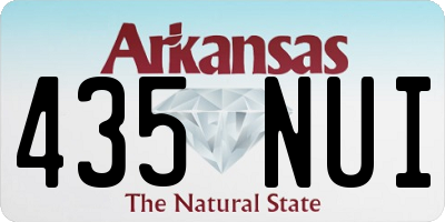 AR license plate 435NUI