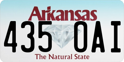 AR license plate 435OAI