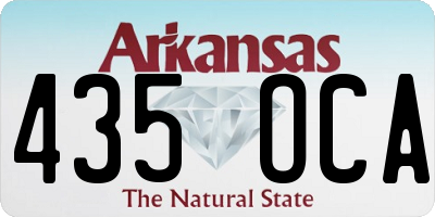 AR license plate 435OCA