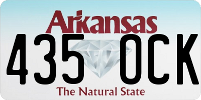 AR license plate 435OCK