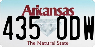 AR license plate 435ODW