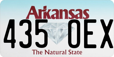 AR license plate 435OEX