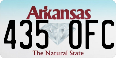 AR license plate 435OFC