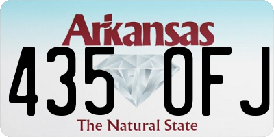 AR license plate 435OFJ