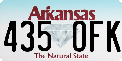 AR license plate 435OFK