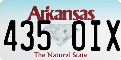 AR license plate 435OIX