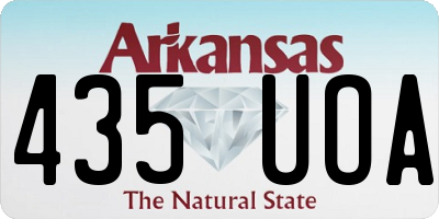AR license plate 435UOA
