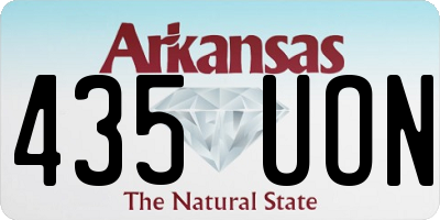 AR license plate 435UON