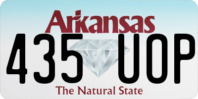 AR license plate 435UOP