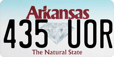 AR license plate 435UOR