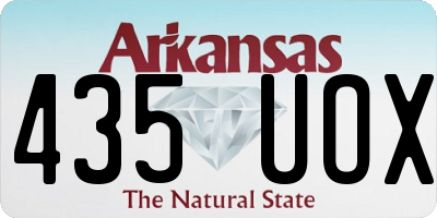 AR license plate 435UOX