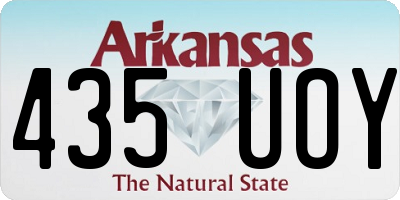 AR license plate 435UOY