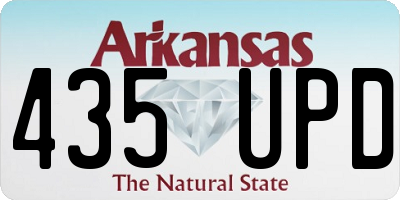 AR license plate 435UPD