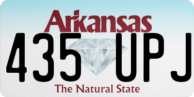 AR license plate 435UPJ