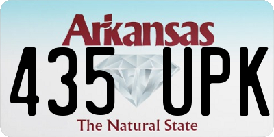 AR license plate 435UPK