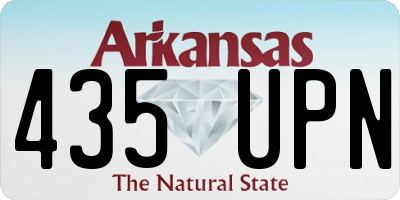 AR license plate 435UPN