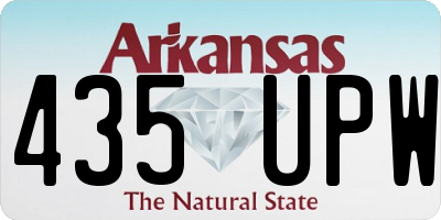 AR license plate 435UPW