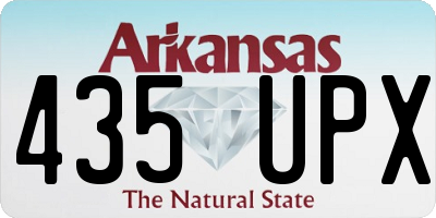 AR license plate 435UPX