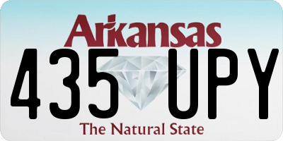 AR license plate 435UPY